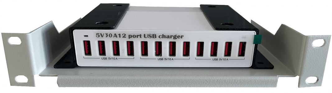 10 Zoll Träger mit 12x USB-A Ladebuchsen